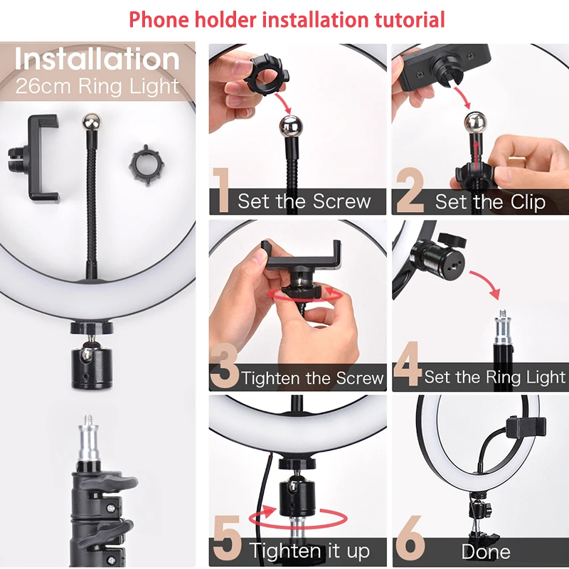 Anillo de Luz LED para Selfies - Photography Lighting Description reseña y precio