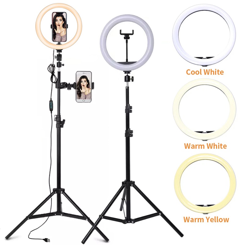 Anillo de luz LED para selfies - Photography Lighting Description reseña y precio