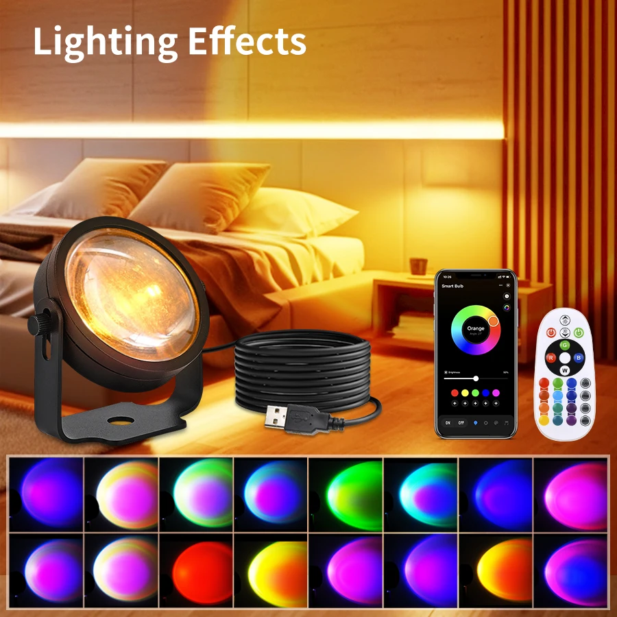 Lámpara de proyector de puesta - Photography Lighting Mood reseña y precio