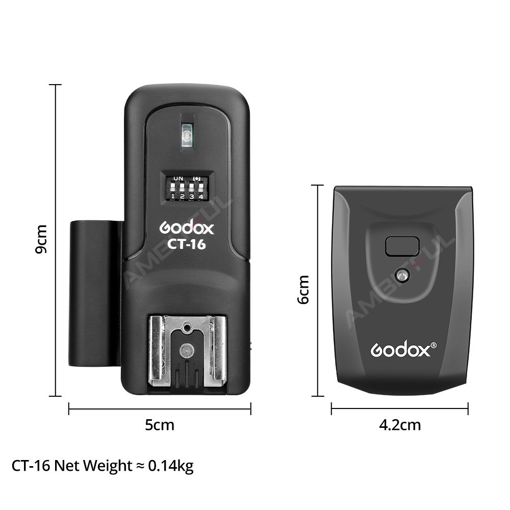 Godox CT-16, Transmisor de Fla - Trigger Receiver Set reseña y precio