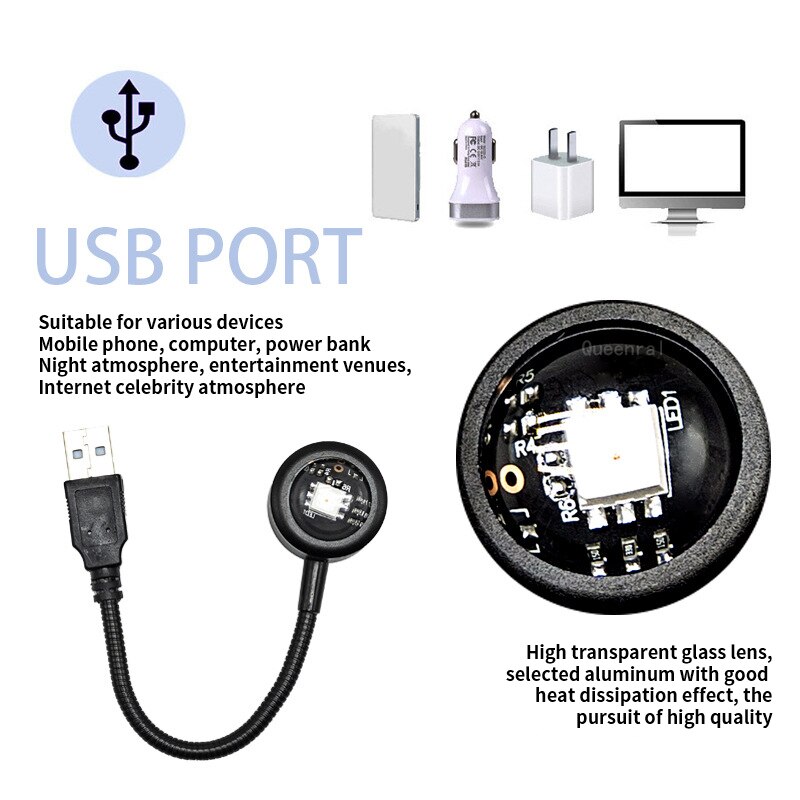Proyector de lámpara LED USB p - Photography Lighting Mood reseña y precio