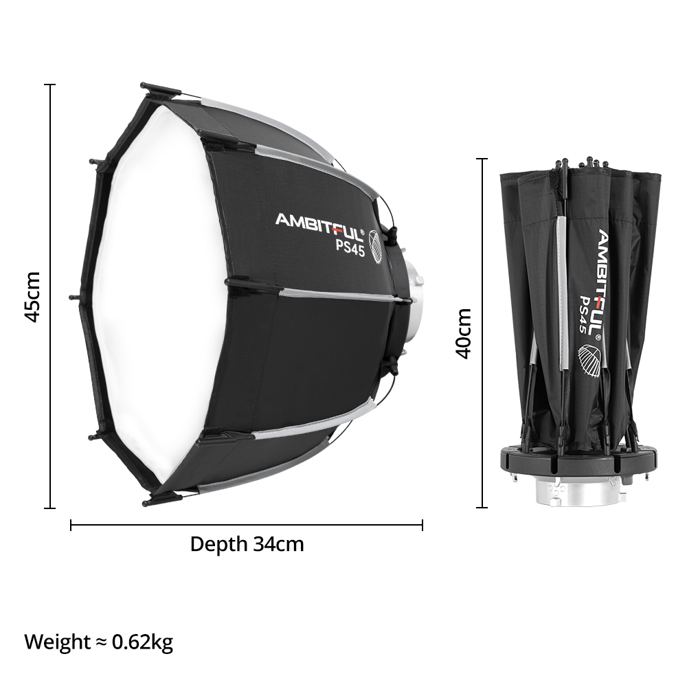 Ambitful PS45 Mini Softbox Oct - Photography Lighting Grid reseña y precio